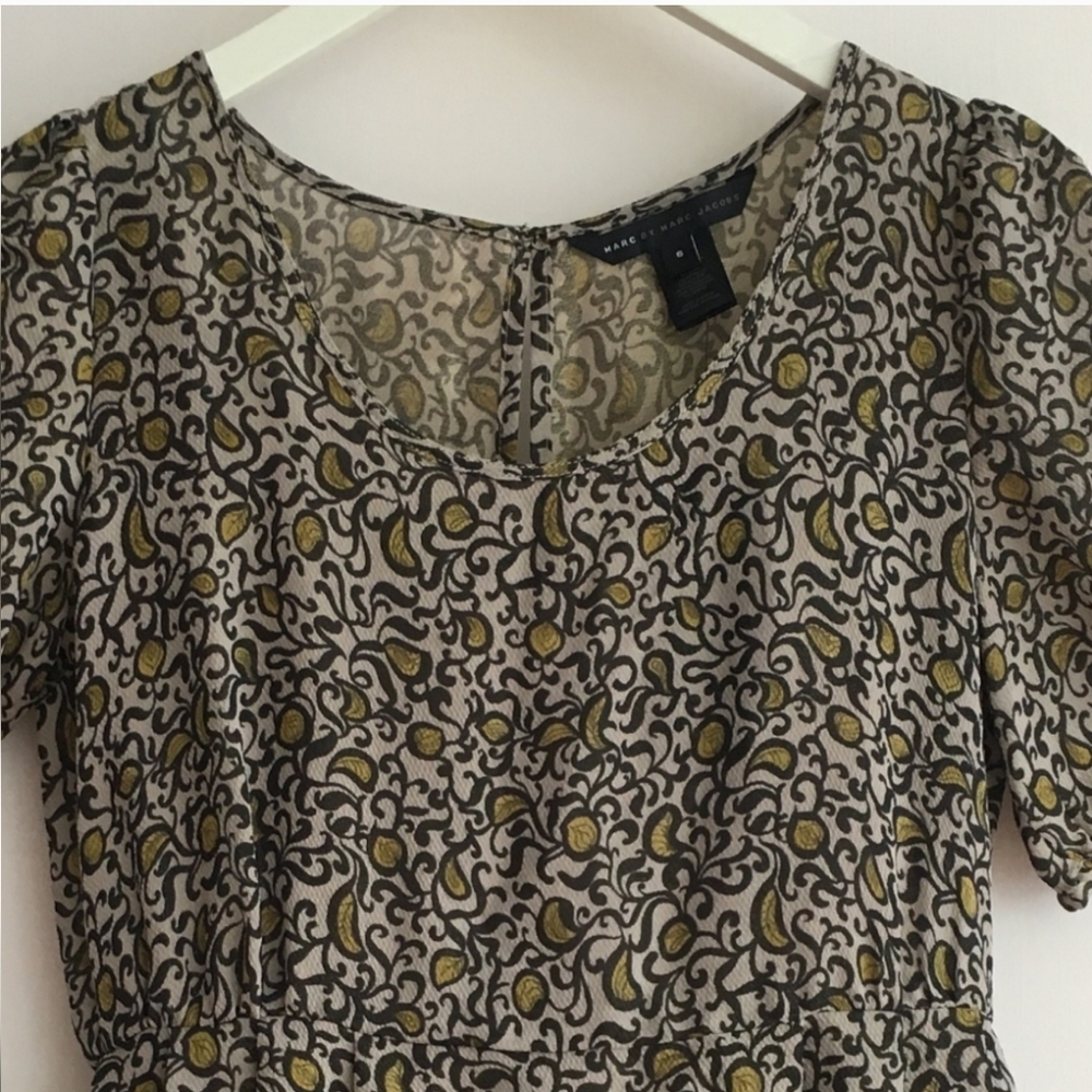 Mark jacobs silk print dress